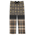 Moroccan Mosaic & Plaid Mens Pajama Pants - XL