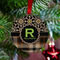 Moroccan Mosaic & Plaid Metal Ball Ornament - Lifestyle