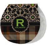 Moroccan Mosaic & Plaid Burp Pad - Velour w/ Name and Initial