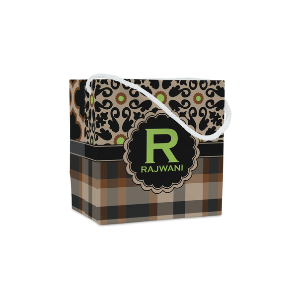 Custom Moroccan Mosaic & Plaid Party Favor Gift Bags - Matte (Personalized)