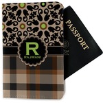 Moroccan Mosaic & Plaid Passport Holder - Fabric (Personalized)