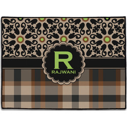 Moroccan Mosaic & Plaid Door Mat (Personalized)