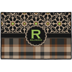 Moroccan Mosaic & Plaid Door Mat - 36"x24" (Personalized)
