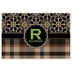 Moroccan Mosaic & Plaid Laminated Placemat w/ Name and Initial