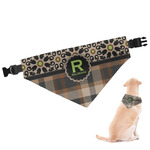 Moroccan Mosaic & Plaid Dog Bandana - Large (Personalized)