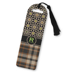 Moroccan Mosaic & Plaid Plastic Bookmark (Personalized)