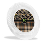 Moroccan Mosaic & Plaid Plastic Party Dinner Plates - 10" (Personalized)