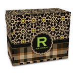 Moroccan Mosaic & Plaid Wood Recipe Box - Full Color Print (Personalized)