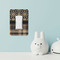 Moroccan Mosaic & Plaid Rocker Light Switch Covers - Single - IN CONTEXT