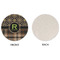 Moroccan Mosaic & Plaid Round Linen Placemats - APPROVAL (single sided)