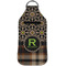 Moroccan Mosaic & Plaid Sanitizer Holder Keychain - Large (Front)