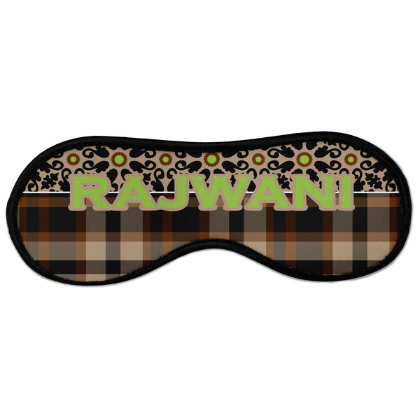 Custom Moroccan Mosaic & Plaid Sleeping Eye Masks - Large (Personalized)