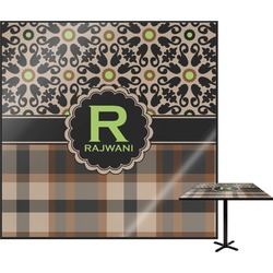 Moroccan Mosaic & Plaid Square Table Top - 24" (Personalized)