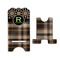 Moroccan Mosaic & Plaid Stylized Phone Stand - Front & Back - Large