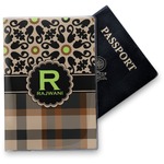 Moroccan Mosaic & Plaid Vinyl Passport Holder (Personalized)