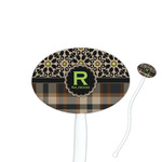 Moroccan Mosaic & Plaid Oval Stir Sticks (Personalized)