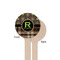 Moroccan Mosaic & Plaid Wooden 6" Stir Stick - Round - Single Sided - Front & Back