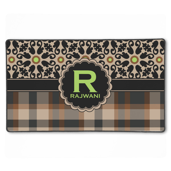 Custom Moroccan Mosaic & Plaid XXL Gaming Mouse Pad - 24" x 14" (Personalized)