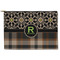 Moroccan Mosaic & Plaid Zipper Pouch Large (Front)