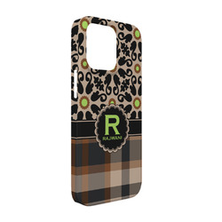 Moroccan Mosaic & Plaid iPhone Case - Plastic - iPhone 13 (Personalized)