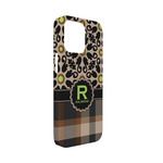 Moroccan Mosaic & Plaid iPhone Case - Plastic - iPhone 13 Mini (Personalized)