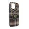 Moroccan Mosaic & Plaid iPhone 13 Tough Case - Angle