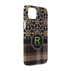 Moroccan Mosaic & Plaid iPhone Case - Plastic - iPhone 14 (Personalized)