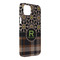 Moroccan Mosaic & Plaid iPhone 14 Plus Case - Angle