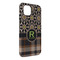 Moroccan Mosaic & Plaid iPhone 14 Plus Tough Case - Angle