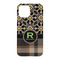 Moroccan Mosaic & Plaid iPhone 15 Case - Back