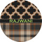 Moroccan & Plaid 1" Multipurpose Round Labels - Single Sticker