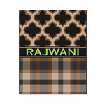 Moroccan & Plaid Wood Print - 16x20 (Personalized)