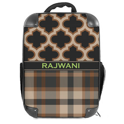 Moroccan & Plaid Hard Shell Backpack (Personalized)