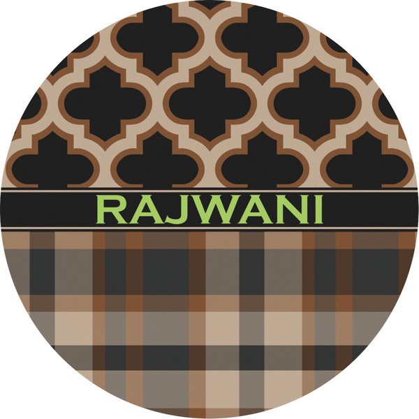 Custom Moroccan & Plaid Multipurpose Round Labels - 2" (Personalized)