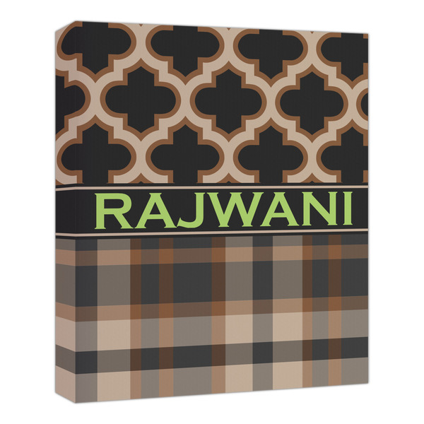 Custom Moroccan & Plaid Canvas Print - 20x24 (Personalized)