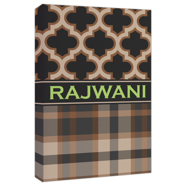 Custom Moroccan & Plaid Canvas Print - 20x30 (Personalized)