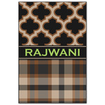 Moroccan & Plaid Wood Print - 20x30 (Personalized)