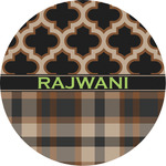 Moroccan & Plaid Multipurpose Round Labels - Custom Sized (Personalized)