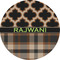 Moroccan & Plaid 3" Multipurpose Round Labels - Single Sticker