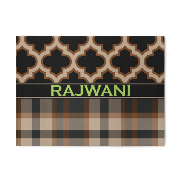 Custom Moroccan & Plaid Area Rug (Personalized)