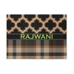 Moroccan & Plaid 5' x 7' Patio Rug (Personalized)