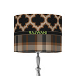 Moroccan & Plaid 8" Drum Lamp Shade - Fabric (Personalized)