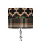 Moroccan & Plaid 8" Drum Lampshade - ON STAND (Fabric)