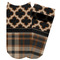 Moroccan & Plaid Adult Ankle Socks - Single Pair - Front and Back