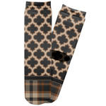 Moroccan & Plaid Adult Crew Socks