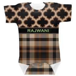 Moroccan & Plaid Baby Bodysuit 0-3 (Personalized)