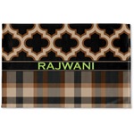 Moroccan & Plaid Woven Mat (Personalized)