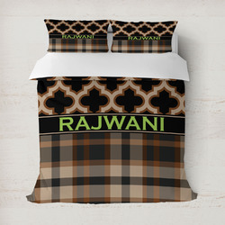 Moroccan & Plaid Duvet Cover (Personalized)