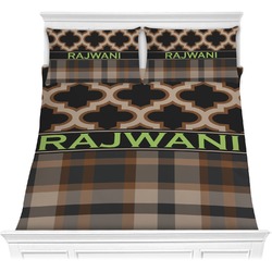 Moroccan & Plaid Comforter Set - Full / Queen (Personalized)