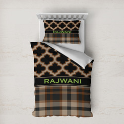 Moroccan & Plaid Duvet Cover Set - Twin XL (Personalized)